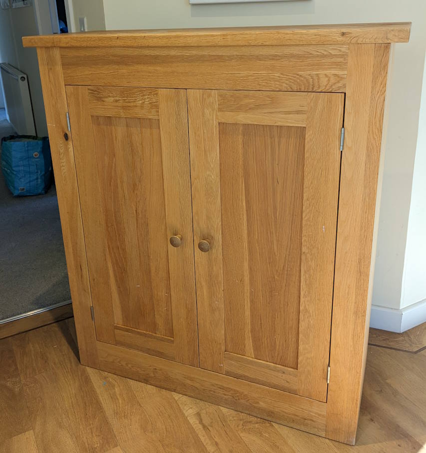 orange furniture before it was upcycled to lighter