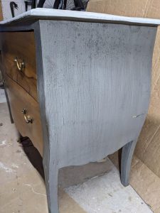 heavy walnut chest of drawers upcycled with Fusion walnut SFO