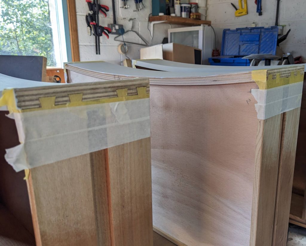 painting dovetail joints when upcycling furniture