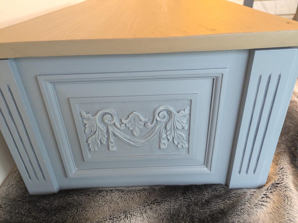 vintage ornate blanket box or toy chest